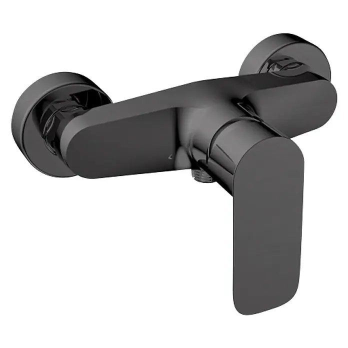 IO Cassio Grifo monomando de ducha - Titanio - Grifo mezclador negro con palanca para baño o cocina. Diseño elegante y calidad duradera para el uso diario.