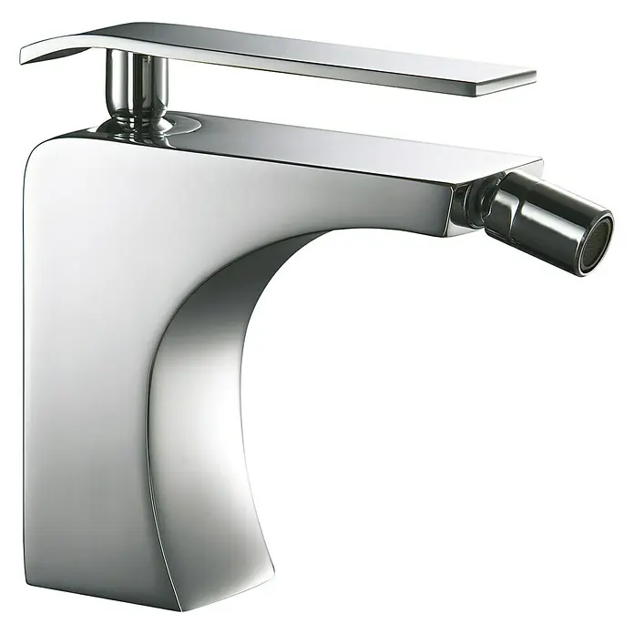 IO Zio Grifo monomando de bidé - Cromo, Resplandeciente - Grifo de bidé cromado brillante con un diseño elegante y moderno. Perfecto para cualquier baño contemporáneo.