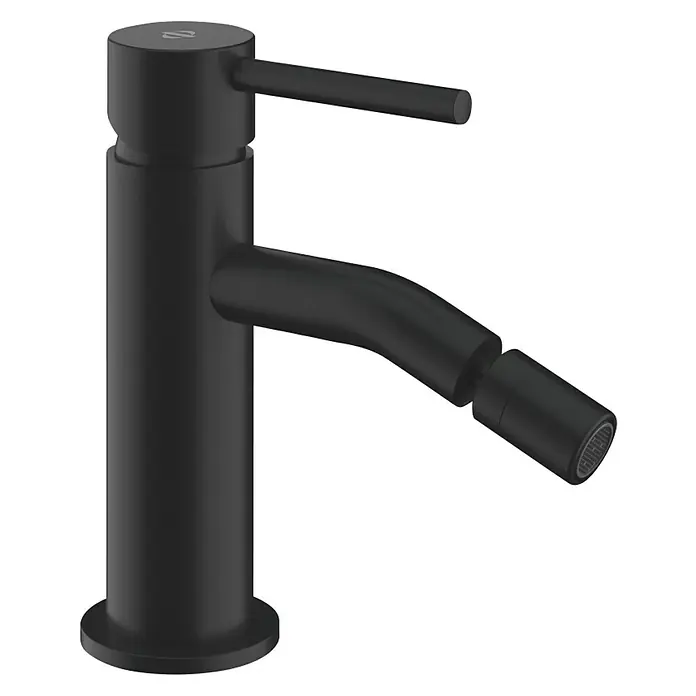 IO Sirio Grifo monomando de bidé - Negro - Elegante grifo de bidé negro mate, destacando su diseño minimalista ideal para baños contemporáneos, que une funcionalidad y estilo.