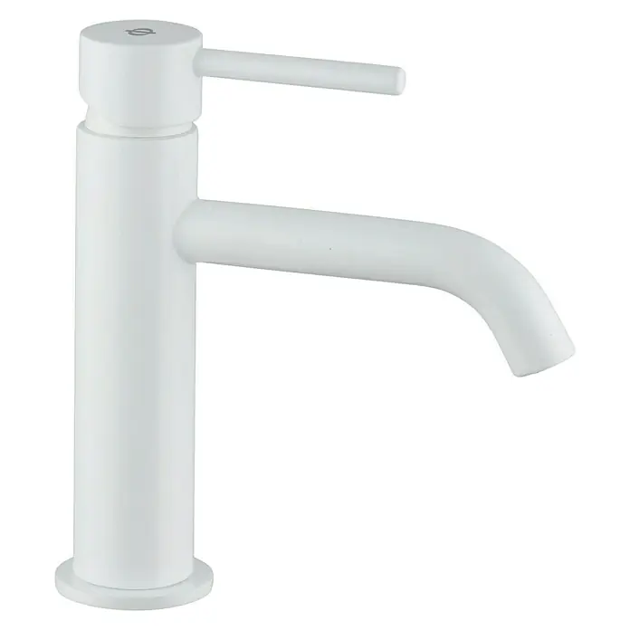 IO Sirio Grifo de lavabo - Blanco, Mate - Elegante grifo blanco con diseño minimalista. Perfecto para baños y cocinas modernos.