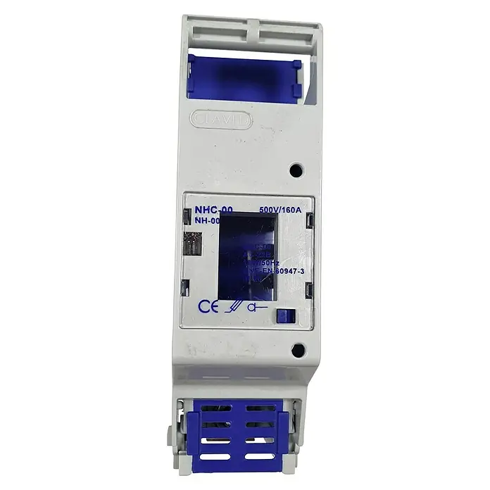 Base portafusibles Seccionador Unipolar BUC - Gris, 160 A - Base portafusibles NHC-00 NH-00 de 500V/160A, con marcado CE. Ideal para seguridad eléctrica en aplicaciones industriales.