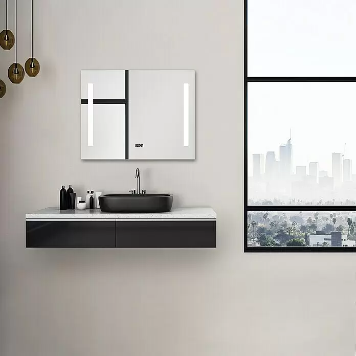DSK Lichtspiegel Silver Time - 80 x 60 cm - Stimmungsaufnahme