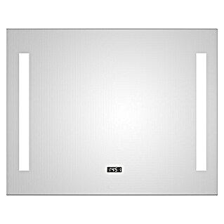 DSK LED-Lichtspiegel Silver Time (80 x 60 cm)