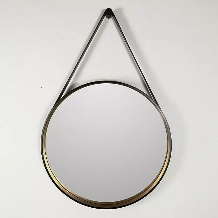 DSK Wandspiegel Golden Style - Durchmesser: 55 cm, Schwarz - Stimmungsaufnahme