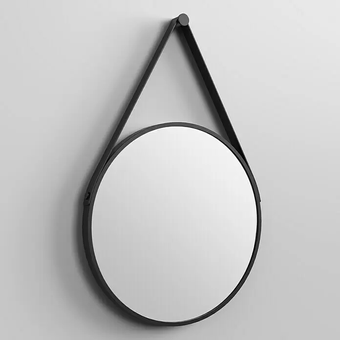 DSK Wandspiegel Silver Coiffeur - Durchmesser: 50 cm, Schwarz - Stimmungsaufnahme