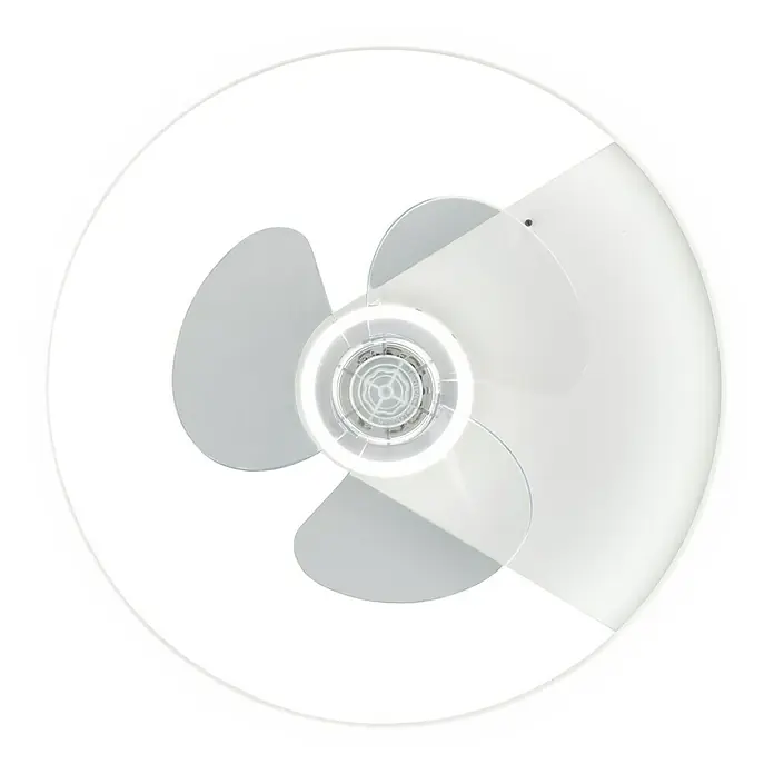Trio Lighting Ventilador de techo Borgholm - Blanco, 50 cm, 30 W, Blanco cálido - Ventilador de techo con luz LED y tres aspas para refrescar e iluminar.