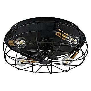 Trio Leuchten Stropni ventilator Trondheim (Črna, 48,5 cm)
