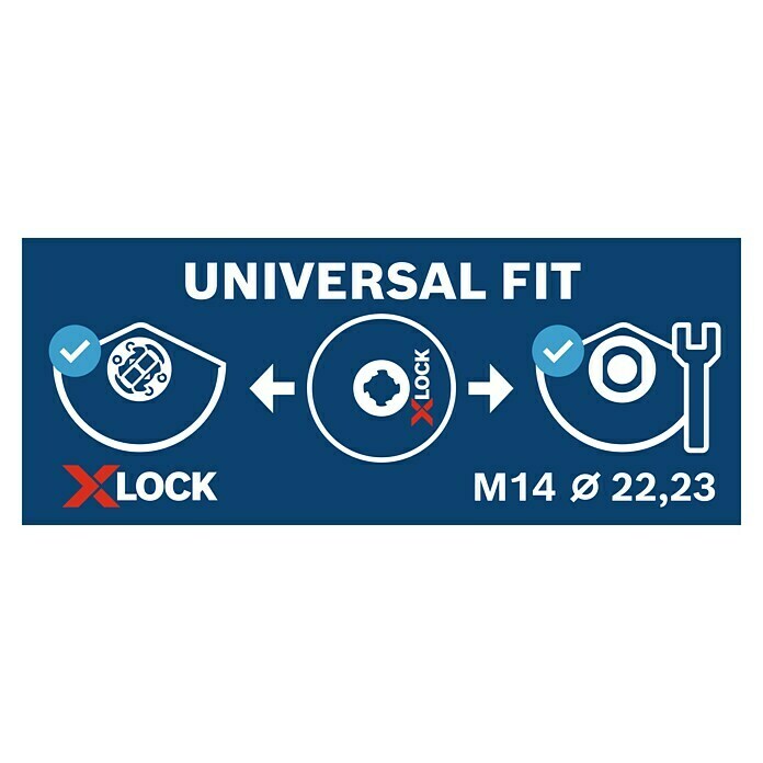 Bosch Professional X-Lock Diamant-Trennscheibe Diamond Metal Wheel X-Lock125 mm, Geeignet für: Metall Use Shot