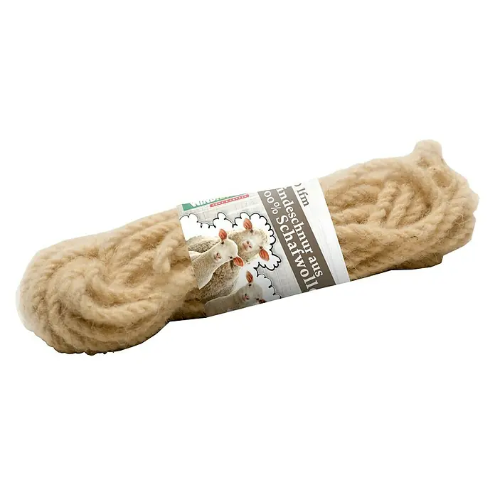 Windhager Gartenschnur Schafwolle - Länge: 10 m, Weiß - Ein Strang naturbelassene Windmanufaktur Bindeschnur aus 100% Schafwolle, ideal für Gartenarbeiten und kreative Projekte.