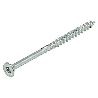Dynaplus Universele schroef Platkop (Ø x l: 5 x 80 mm, Deeldraad, 200 st., Zilver)