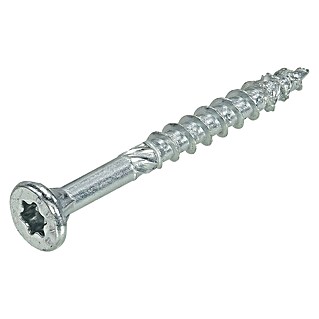 Dynaplus Universele schroef Platkop (Ø x l: 4 x 40 mm, Deeldraad, 200 st., Zilver)