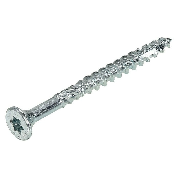 Dynaplus Universele schroef Constructie Platkop (Ø x l: 6 x 80 mm, Deeldraad, 100 st., Zilver) | BAUHAUS