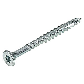 Dynaplus Universele schroef Constructie Platkop (Ø x l: 6 x 80 mm, Deeldraad, 100 st., Zilver)