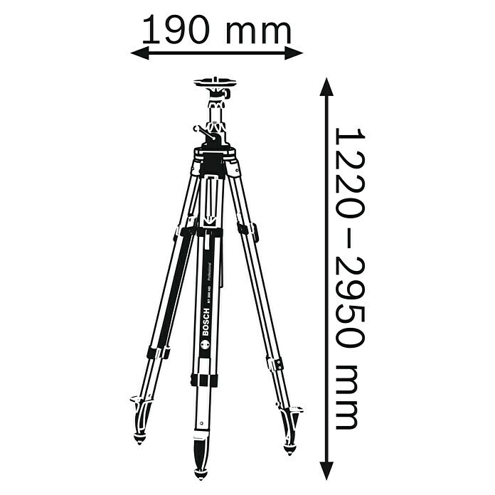 Bosch Professional Stativ BT 300 HD (Stativ-Gewinde: ⁵⁄₈″) | BAUHAUS