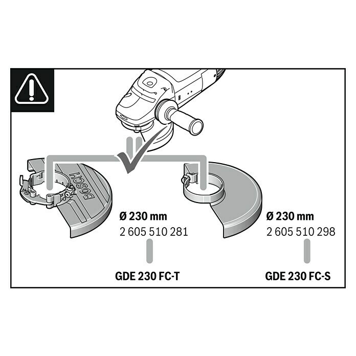 Bosch Professional Absaugvorrichtung GDE 230 FC-T (Passend für: Bosch Winkelschleifer GWS-Serie mit Ø 230 mm) | BAUHAUS