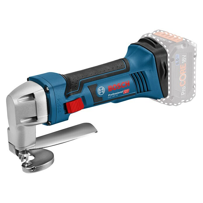 Bosch Professional Akku-Blechschere GSC 18V-1618 V, Ohne Akku, Leerlaufhubzahl: 3.400 Hübe/min Diagonal View