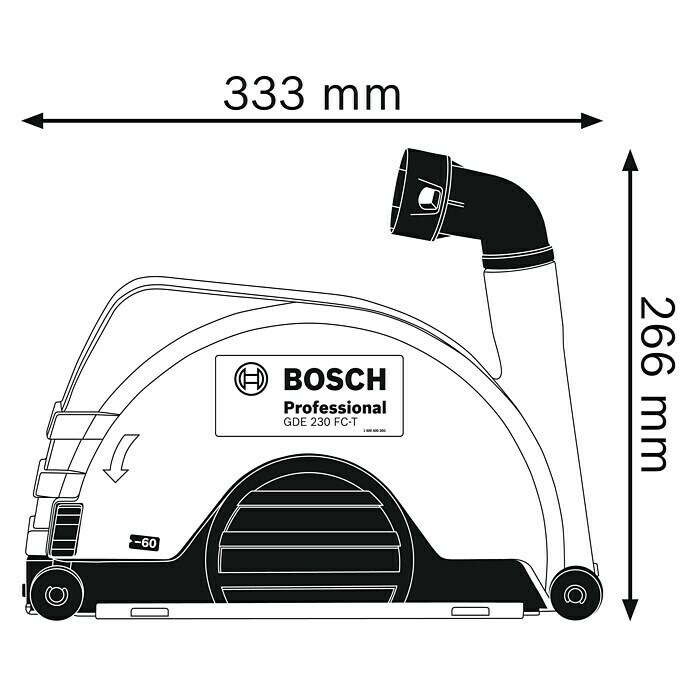 Bosch Professional Absaugvorrichtung GDE 230 FC-T (Passend für: Bosch Winkelschleifer GWS-Serie mit Ø 230 mm) | BAUHAUS