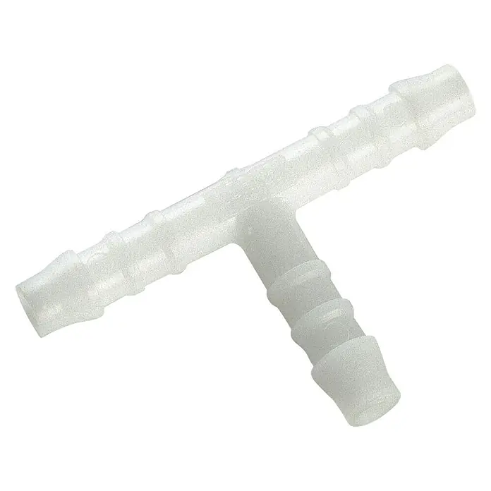 Gardena T-Stück - Passend für: 12 mm Schläuche, 2 Stk. - Ein weißes T-förmiges Schlauchverbindungsstück, das für die Verbindung von Schläuchen in verschiedenen Anwendungen verwendet wird.