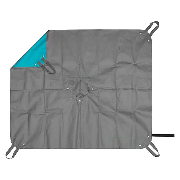 Gardena Pflanzmatte City Gardening - 100 x 120 cm - Graue wasserdichte Matte mit eingenähten Ösen und Griffen zur Befestigung. Praktisch für den Außenbereich.