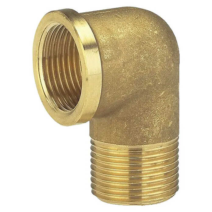 Gardena Winkelstück mit Innen- und Außengewinde - Messing, 42 mm (G  1 ¼″) - Messing-Rohrbogen mit Innengewinde und Außengewinde. Das Messing-Fitting ist ideal für Sanitär- und Heizungsinstallationen geeignet.