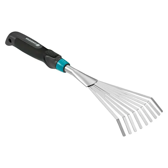 Gardena Comfort Kleingeräte-Set - 3 -tlg. - Gardena Fächerbesen Combisystem: Vielseitig einsetzbar für Gartenarbeiten. Ergonomischer Griff, robuste Zinken, ideal zum Zusammenkehren von Laub und Gras.
