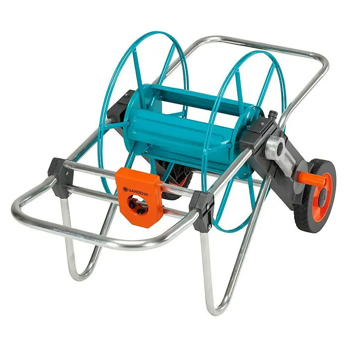Gardena Schlauchwagen 100 - Metall, Schlauchkapazität: 100 m, 13 mm (1/2") - Gartenausrüstung: Die Gardena Schlauchwagen-RollUp M/L ist eine mobile Lösung zur Aufbewahrung und zum einfachen Abrollen Ihres Gartenschlauchs.