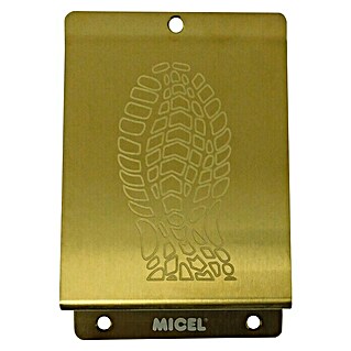 Micel Tope de puerta (L x An: 148 x 98 mm, Latón Satinado)
