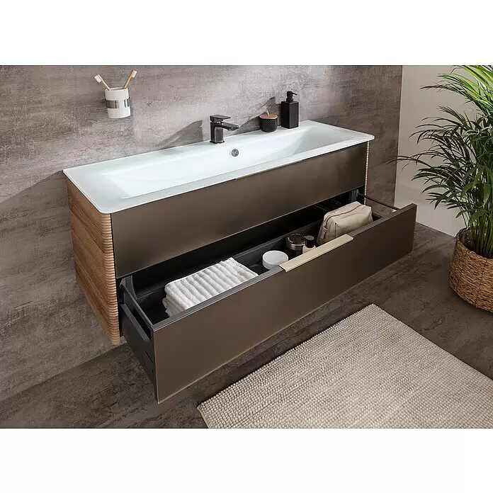 Camargue Marea Waschtischunterschrank - 117 x 38,5 x 48 cm, Goldbronze - Stimmungsaufnahme