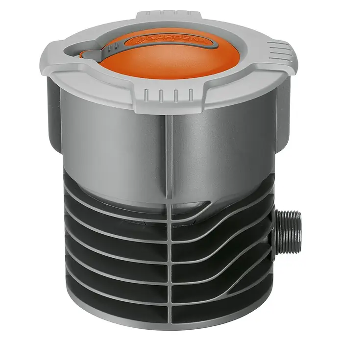 Gardena Sprinklersystem Viereckregner OS 140 Komplettset - Max. Regnerfläche: 140 m², 10 -tlg. - Das Gardena Wasserverteiler-Ventil V 3 ist für die Bewässerung mit bis zu drei Anschlussgeräten. Es ermöglicht eine flexible und zuverlässige Gartenbewässerung.