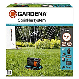Gardena Sprinklersystem Versenk-Viereckregner-Set OS 140 (Kunststoff, Max. Regnerfläche: 140 m²)
