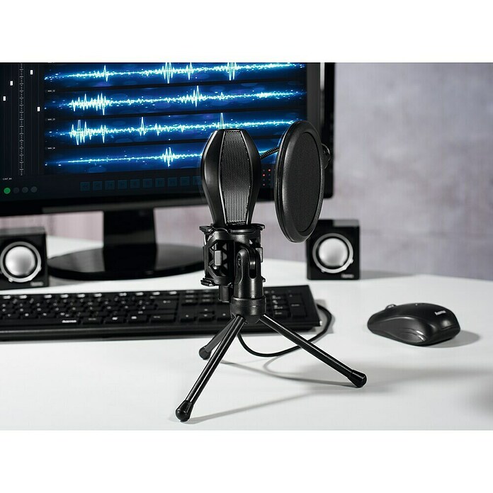 Hama Micrófono MIC-USB Stream (Negro) | BAUHAUS
