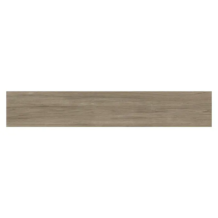 Pavimento porcelánico Bosco - 22,5 x 119,5 cm, Otoño, Mate, Rectificado - Atractivo primer plano de un panel de madera con vetas detalladas en tonos cálidos y naturales.