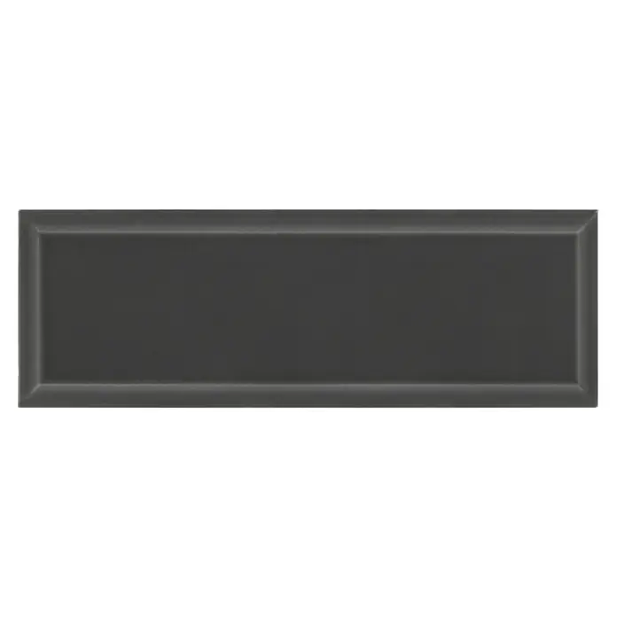 Modern Style Wandfliese Manhattan Biselado Cince 670 - 9,8 x 29,8 cm, Anthrazit, Glänzend - Elegante, rechteckige, anthrazitfarbene Wandfliese mit abgeschrägten Kanten für stilvolle Akzente in jedem Raum.