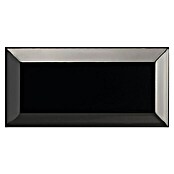 Modern Style Wandfliese Manhattan Biselado Negro (7,5 x 15 cm, Schwarz, Glänzend) | BAUHAUS