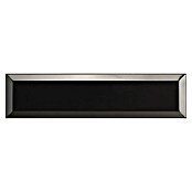 Modern Style Wandfliese Manhattan Biselado Negro (7,5 x 30 cm, Schwarz, Glänzend) | BAUHAUS