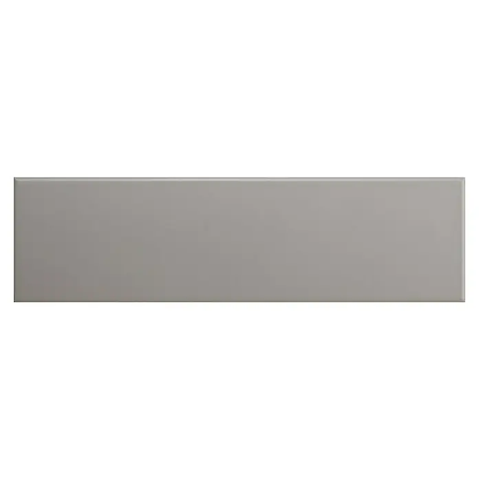 Modern Style Wandfliese Urban Gris - 7,5 x 30 cm, Grau, Matt - Graue, glänzende rechteckige Wandfliese für Badezimmer oder Küche. Die Fliese hat eine leicht abgerundete Kante.