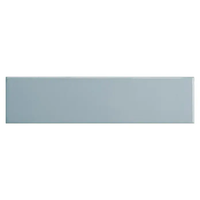 Modern Style Wandfliese Urban Oceano - 7,5 x 30 cm, Blau, Glänzend - Elegante, hellblaue Glasfliese mit einem subtilen Glanz, perfekt für moderne Wandgestaltungen und stilvolle Akzente in jedem Raum.