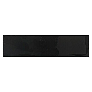 Modern Style Wandfliese Alboran Negro (7,5 x 30 cm, Schwarz, Glänzend)