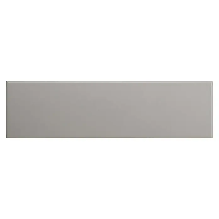 Modern Style Wandfliese Urban Gris - 7,5 x 30 cm, Grau, Glänzend - Elegante, rechteckige, hellgraue Fliese mit einer glänzenden Oberfläche. Ideal für moderne Küchen oder Badezimmer.