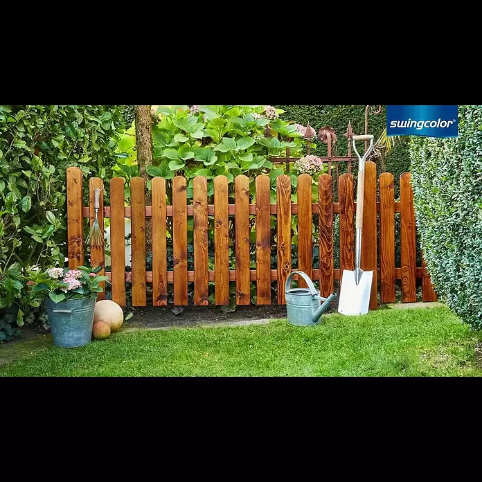 swingcolor Holzlasur - Ebenholz, 750 ml, Seidenglänzend - swingcolor Holzschutz - Lasurthemen für den Zaun