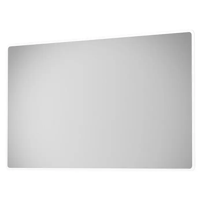 DSK Lichtspiegel Silver Luna - 120 x 70 cm - Rechteckiger LED-Badezimmerspiegel mit abgerundeten Ecken und einem schlichten, modernen Design für jedes Badezimmer.