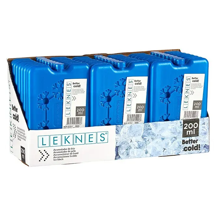 Acumulador de frío - 200 ml - Un paquete de bloques de hielo LEKNES con las palabras "Better cold!", ideal para mantener frescos los alimentos y las bebidas.