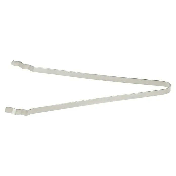 Kingstone Grillzange - Länge: 43 cm - Silberne Eiszange für einfaches Greifen von Eiswürfeln oder anderen kleinen Gegenständen, ein praktisches Barwerkzeug.