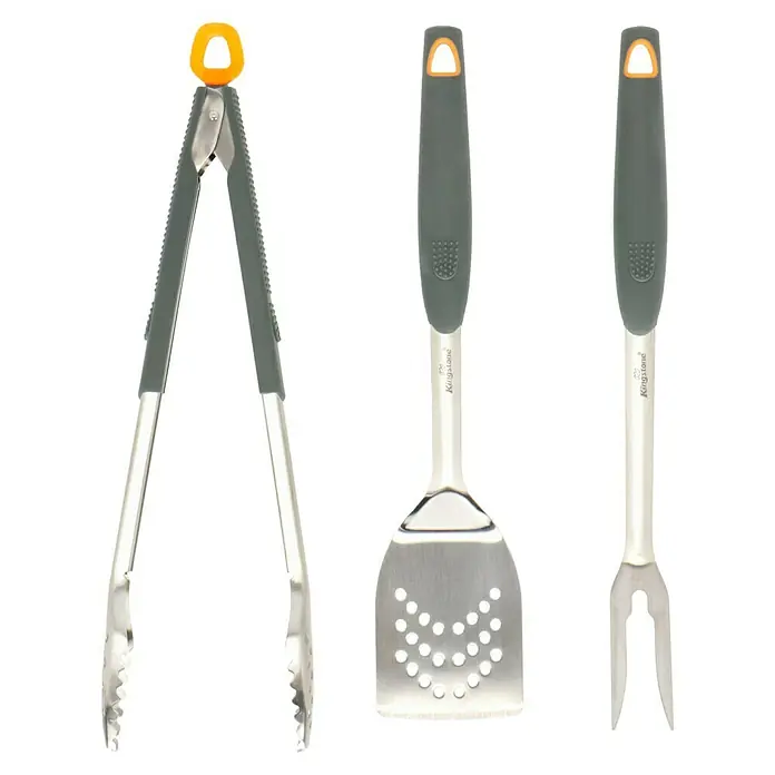 Kingstone Grillbesteck Set - 3 -tlg. - Grillbesteck-Set von Kingsland, bestehend aus Zange, Pfannenwender und Gabel. Ideal für jeden Grillmeister.