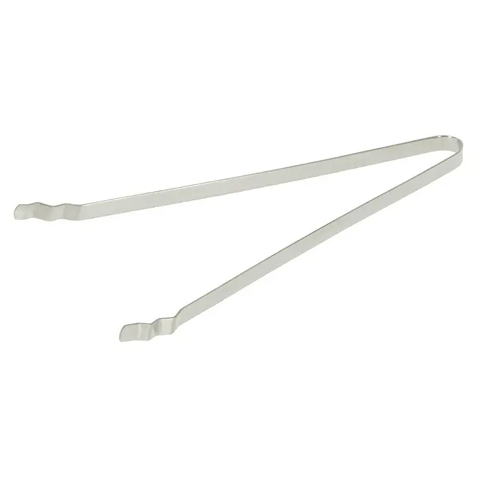 Kingstone Grillzange - Länge: 43 cm - Silberne Eiszange mit gezackten Enden. Perfekt zum Servieren von Eiswürfeln oder anderen kleinen Gegenständen mit Präzision.
