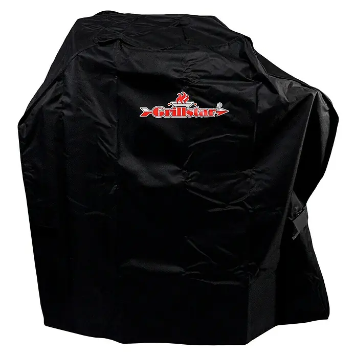Grillstar Grill-Schutzhülle - Kunststoff, Passend für: Grillstar Gasgrill Atlanta 200 - Schwarze Grillabdeckung mit rotem "Grillstar"-Logo zum Schutz des Grills vor Witterungseinflüssen.