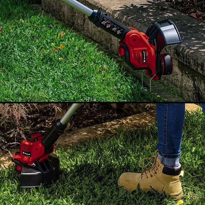 Einhell Power X-Change 18V Akku-Rasentrimmer GE-CT18/28LI TC-Solo - 18 V, Li-Ionen, Ohne Akku, Schnittbreite Faden: 28 cm - Detailaufnahme