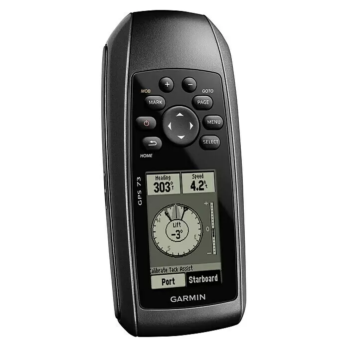 Garmin GPS Handgerät GPS 73 - L x B x H: 6,6 x 3 x 15,2 cm, Ausstattung: NMEA-Ausgang, Anschlüsse: USB - Diagonale Ansicht