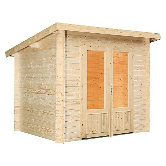 Dachüberstand cm, BAUHAUS Weka T): Holz, 2,43 344 14 x m², inkl. | (B (Außenmaß x mm) Gerätehaus Wandstärke: 214 169