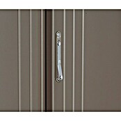 Wolff Finnhaus Geräteschrank-Komplettset 177 (75 x 170 cm, Farbe: Grau, Farbe Tür: Grau, 3 Regalböden)